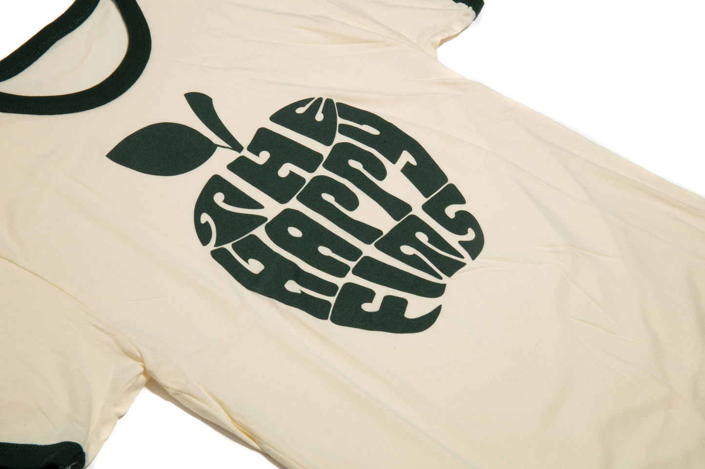 Apple Ringer T-Shirt (Natural/Dark Green)