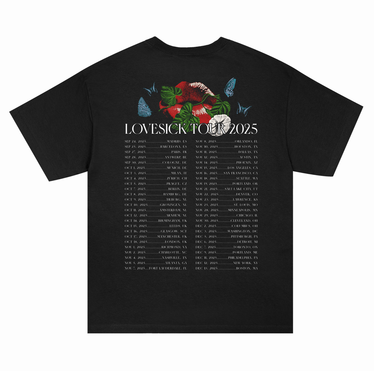 Lips Tour T-Shirt (Black)