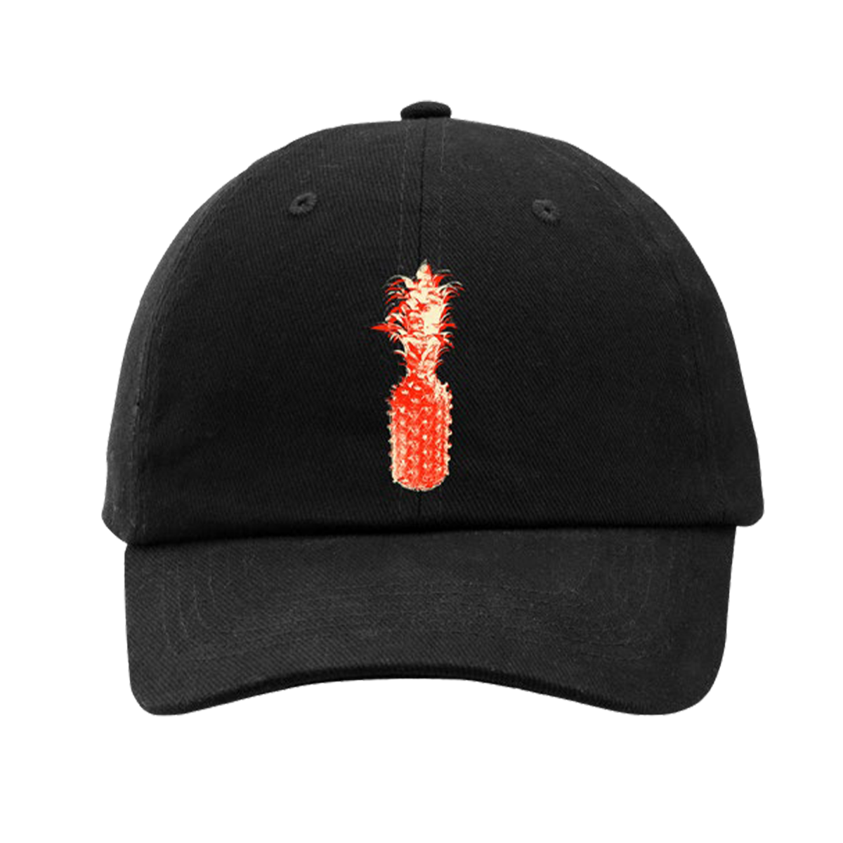 Red Pineapple Dad Hat (Black)