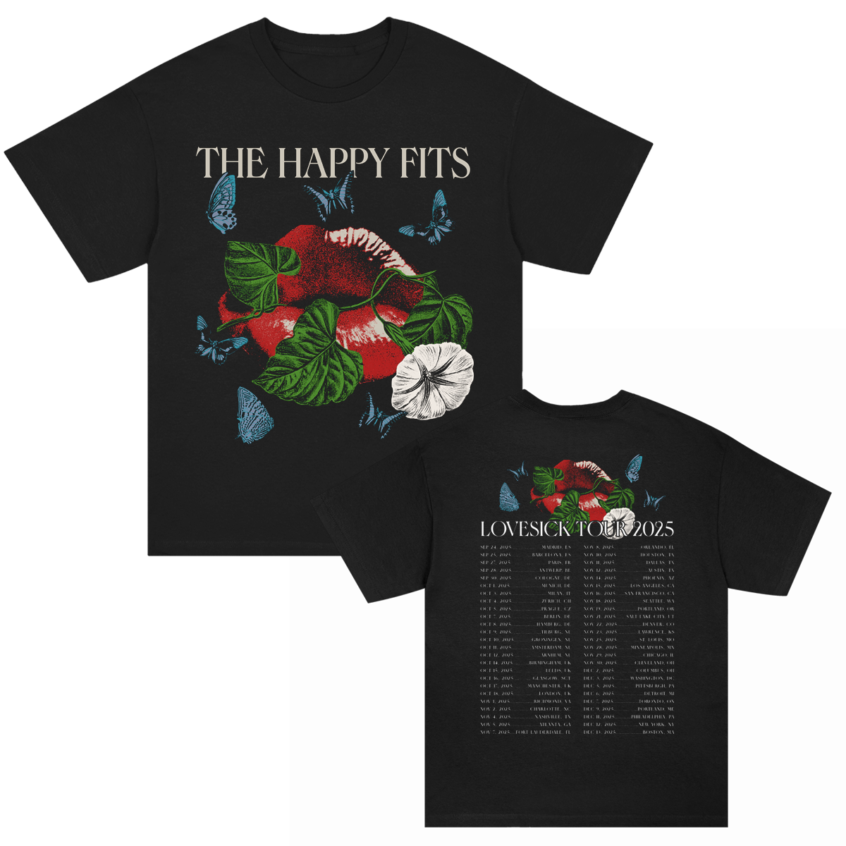 Lips 2026 Tour T-Shirt (Black)