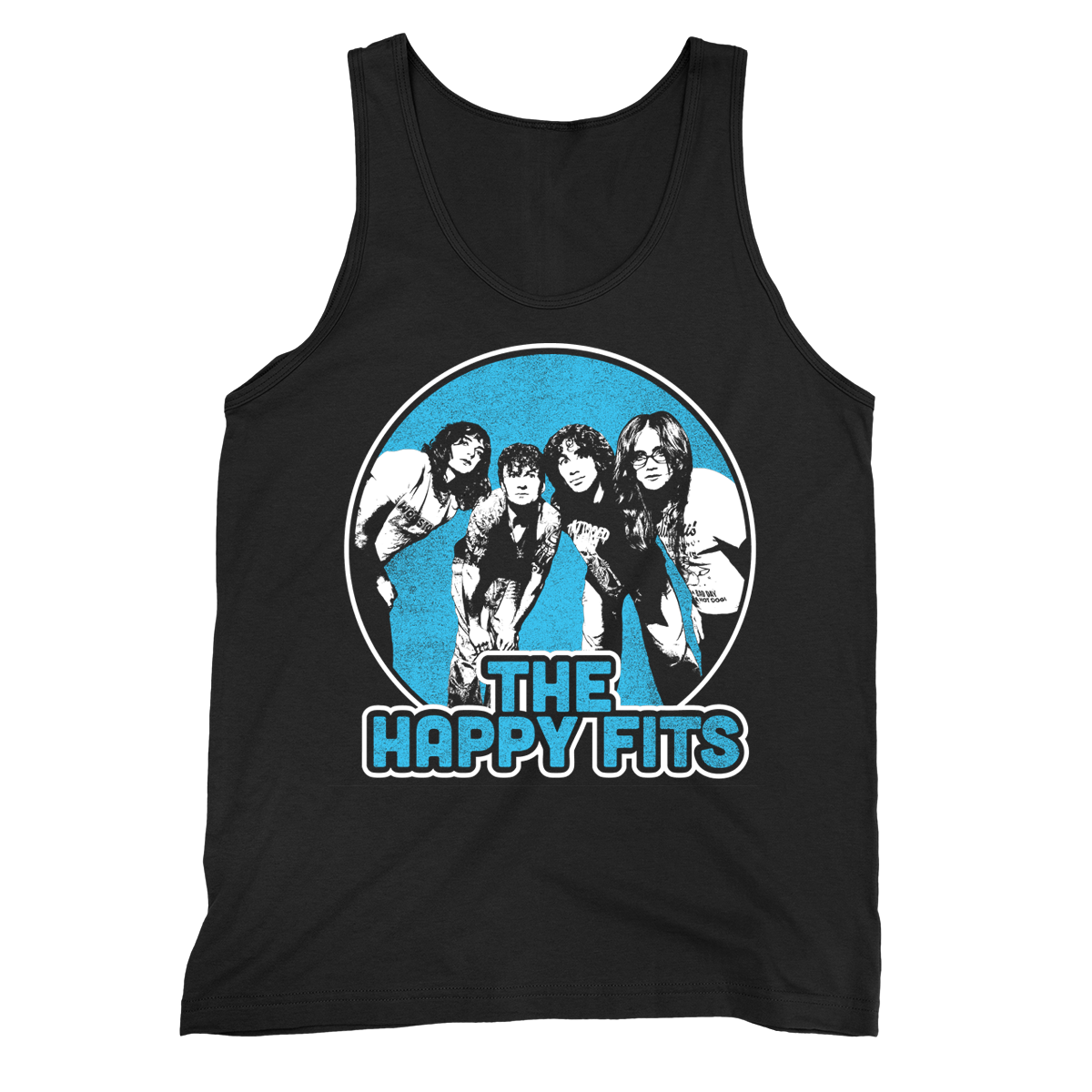 The Happy Fits Band Photo Tank Top (Black)