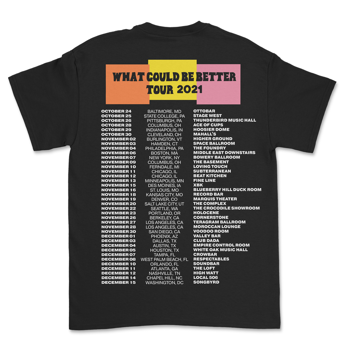Happy Fits What Could Be Better 2021 Tour Tee